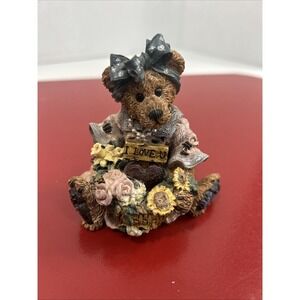 1995 Vtg JUSTINA THE MESSAGE BEARER 2273 Bear Figurine Boyds 4 Messages